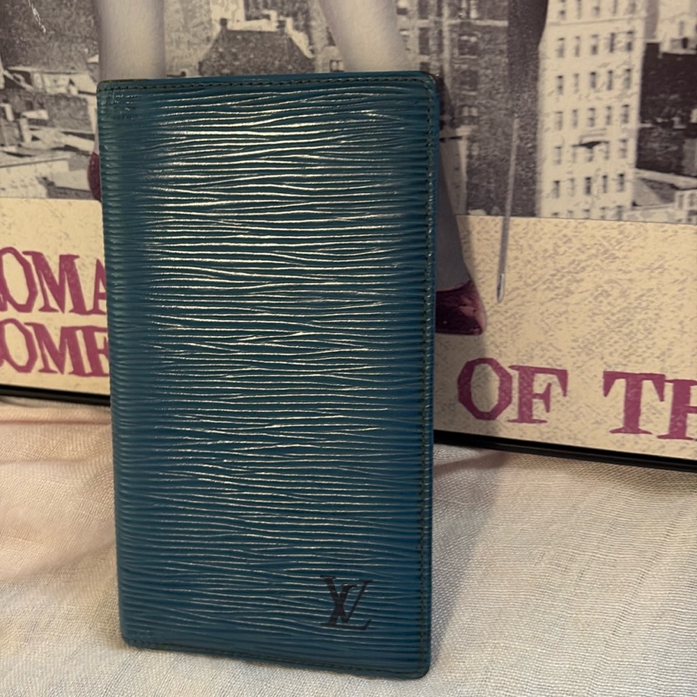 Louis Vuitton blue epi wallet